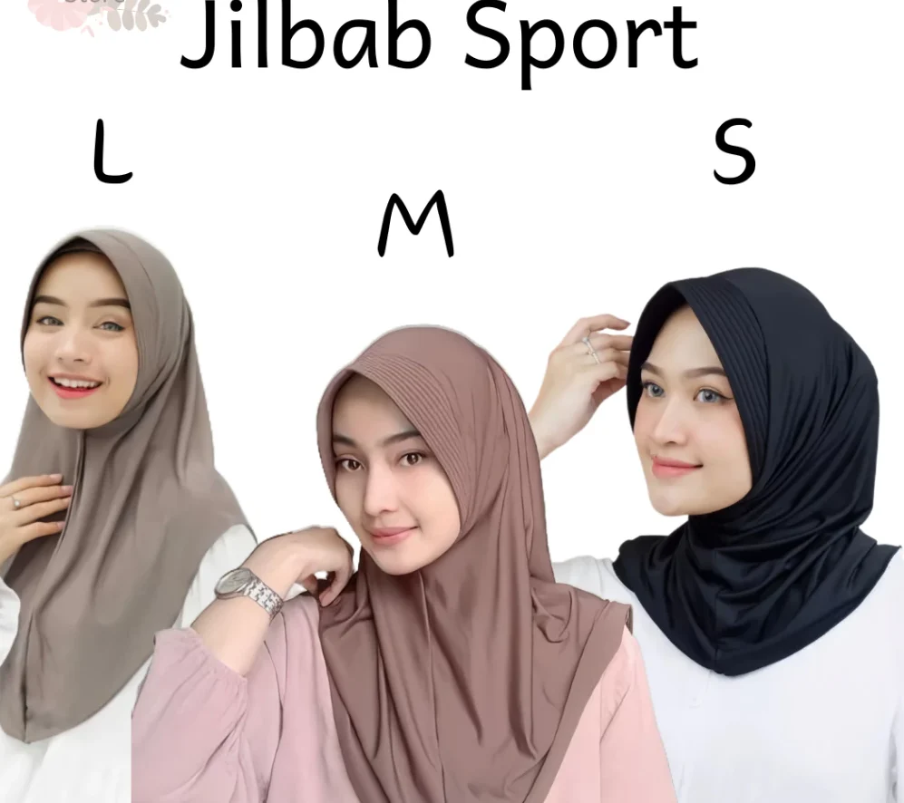 Bergo Sport Size S M L / Jilbab Sport Size S M L/Jilbab Bergo Instan / Jilbab Instan / Jilbab Sport